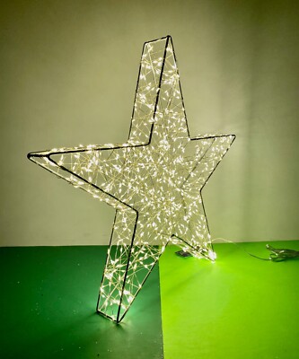 Seasons Design 18'' 800 Warm White LED Micro Lights Wire SILVER STAR! Table Top