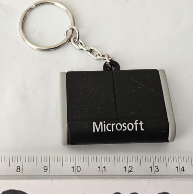 Vintage Microsoft Wedge Touch Maus Gummi Schlüsselanhänger neu und unbenutzt
