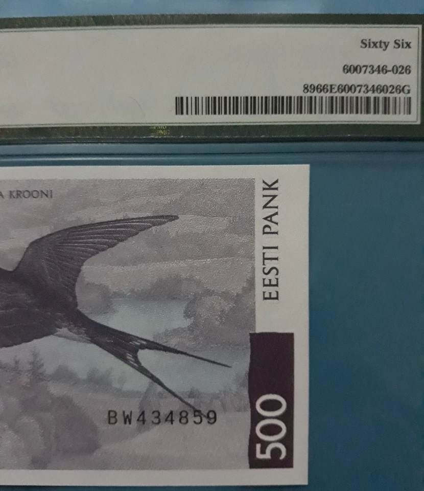 2007 Estonia 500 Krooni PMG66 EPQ GEM UNC  <P-89> - Image 3 of 3