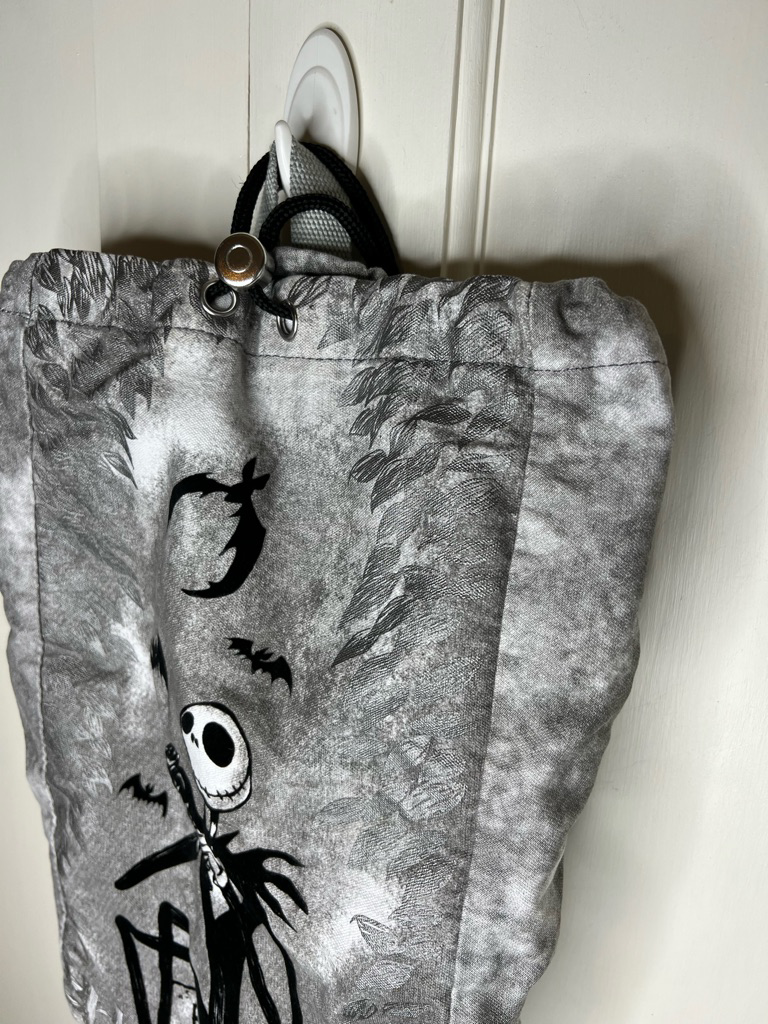 Disney Parks Jack Skellington Rest In Peace Drawstring Canvas Backpack Bag Purse Disney Jack Skellington Rest in Peace Canvas Drawstring  main image 2