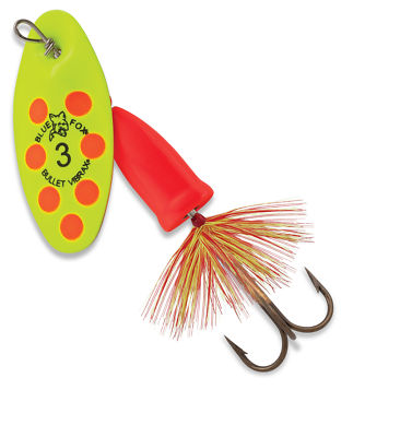 Blue Fox Vibrax Bullet Fly - Long Cast Heavy Current Trout Spinner Fishing Lure