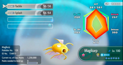 Pokemon Let's Go Pikachu/Eevee 6IV Max AV Shiny Magikarp