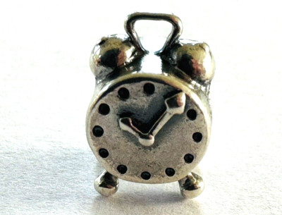 Authentic Pandora Sterling Silver Alarm Clock Bead Charm 790449 ALE