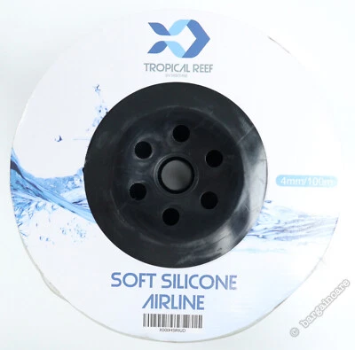 TROPICAL REEF 100m FULL REEL 4mm 6mm Silicone Airline Tube Tubing Aquarium Fish Tank Air Pump