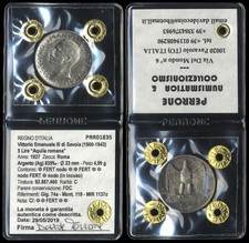 #1835] REGNO ITALIA VITTORIO EMANUELE III - 5 LIRE AQUILINO 1927 2 ROSETTE FDC 