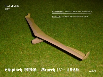 Lippisch-RRG ''Stork IV'' 1929 1/72 Bird Models Resin Kit / Resin Kit