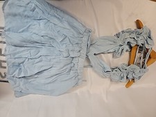 Shein Light Blue Ruffled Sleeve Dress Womens Size Large