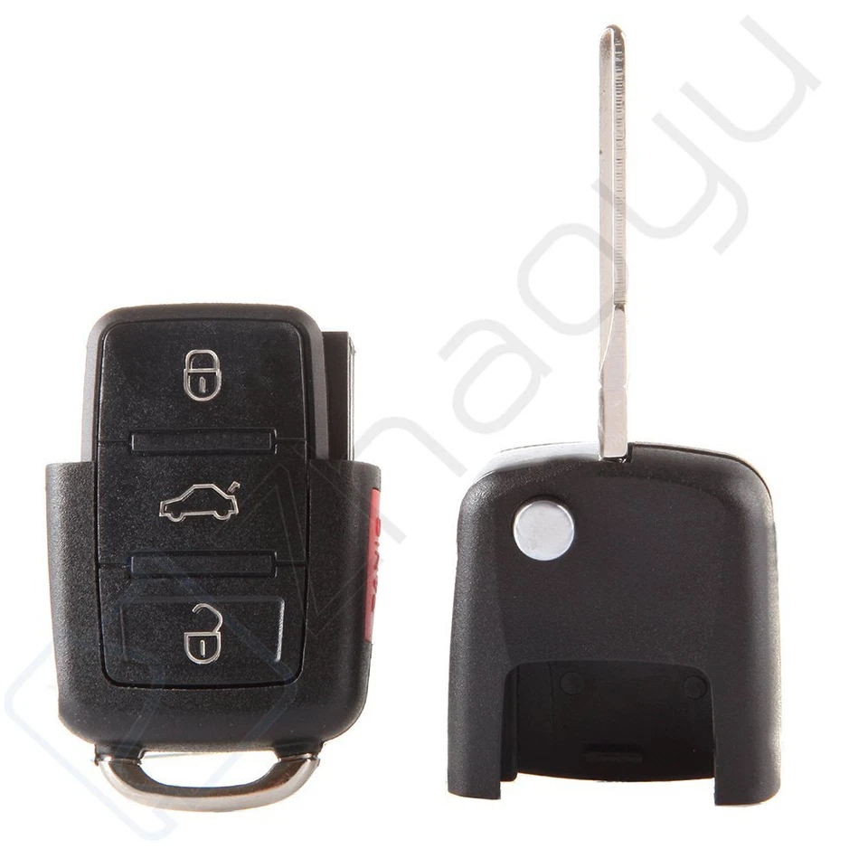 2 para Volkswagen Beetle Passat Jetta 1998 1999 2000 2001 llave carcasa control remoto Foto 3 de 4