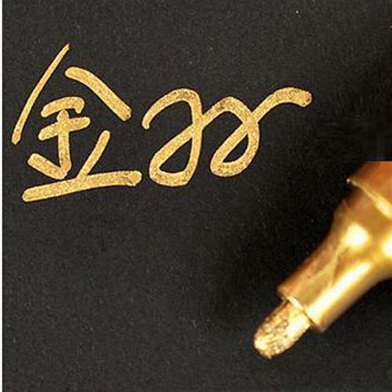 Gold Metallic oil based Paint Marker pen leaf leafing autogr