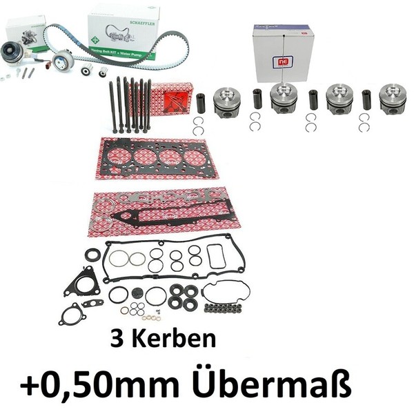 Zylinderkopfdichtsatz 3 Kerben+Zr+FüR Vw 1.6 Tdi Elring 496.070 334.300 53006503-image