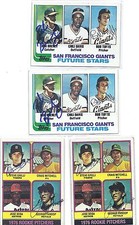1976 Topps #591 Dual Autographed Steve Grilli & George Throop Baseball Card 