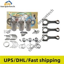 Rebuild Kit+3pcs Connecting Rod For Yanmar 3tna84 Engine Jd 870 955 Tractor