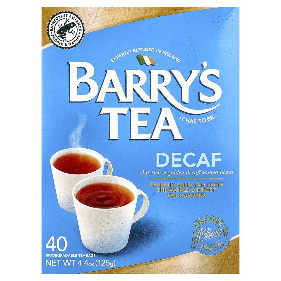 Decaf Blend, 40 Biodegradable Tea Bags, 4.4 oz (125 g)