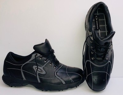 Vintage Oakley Golf Shoes Mens Black Leather Soft Spikes Y2K   Size 12 US