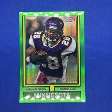 2024 Topps Chrome - 1974 Topps Football Adrian Peterson #74TF-20 Green Refractor
