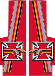 Red Baron Arcade Side Art 2pc Set - OEM Sized Premium Vinyl Laminated