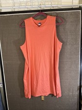 Old Navy Sleeveless Mini T-Shirt Dress Women's L Coral Peach Summer Beach