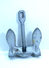 Vintage 5 Lb Cast Iron Boat Anchor Swivel Fluke Marine [k]bin