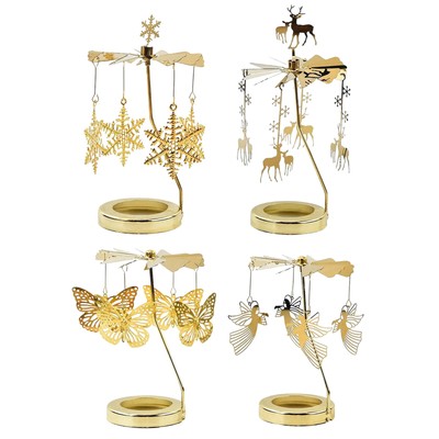 Candle Holder Horse Carousel Candle Holder for Christmas Wedding Home Room Decor