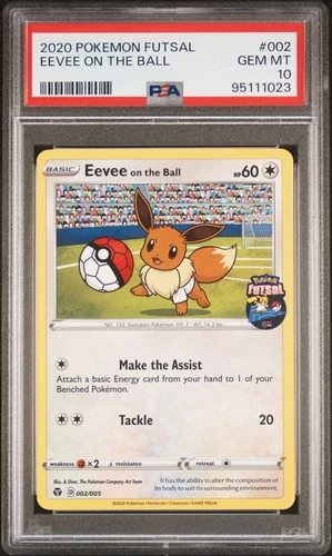 New Listing2020 Pokemon Futsal Collection Eevee On the Ball P #2 PSA 10