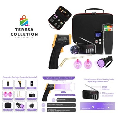 11 Pcs Ghost Hunting Equipment Kit with 1 EMF Meter,1 EVP Recorder, 1 Hand Held