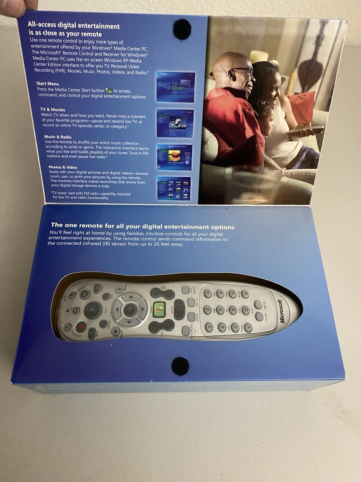Microsoft IR Windows XP Media Center Remote Control And Receiver NEW 2004 - Image 4 of 4