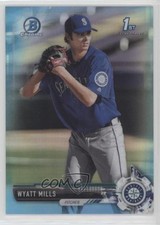 2017 Bowman Draft Chrome Sky Blue Refractor 397/399 Wyatt Mills #BDC-14 0sg