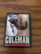 Washington Redskins Monte Coleman signed 1985 Topps Rookie card