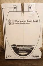 Kohler White Elongated Toilet Seat W/Quick-Release Hinges 18  5/8 New