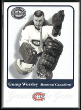 2001-02 Fleer Greats of the Game Gump Worsley #88 Montreal Canadiens