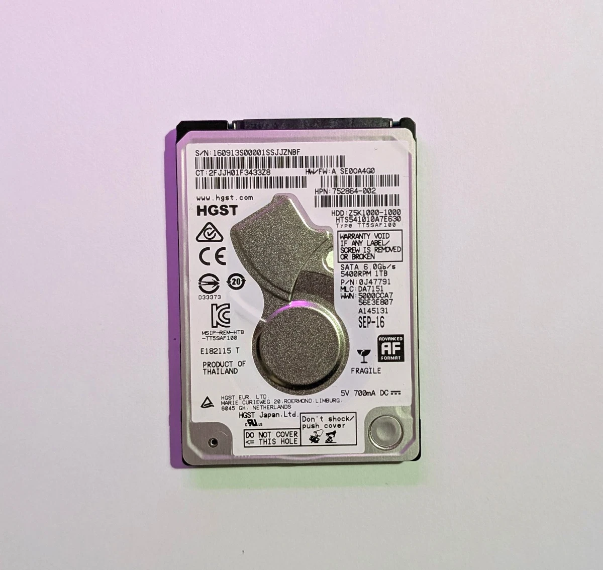 Disco Rigido HDD 1TB 2.5'' SATA3 5400RPM Compatibile Per Sony Vaio VPCEH2D0E - Dekoelektropunktde - 5