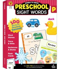Words to Know Sight Words Preschool Workbook  Reading Activities, Games, Pu...