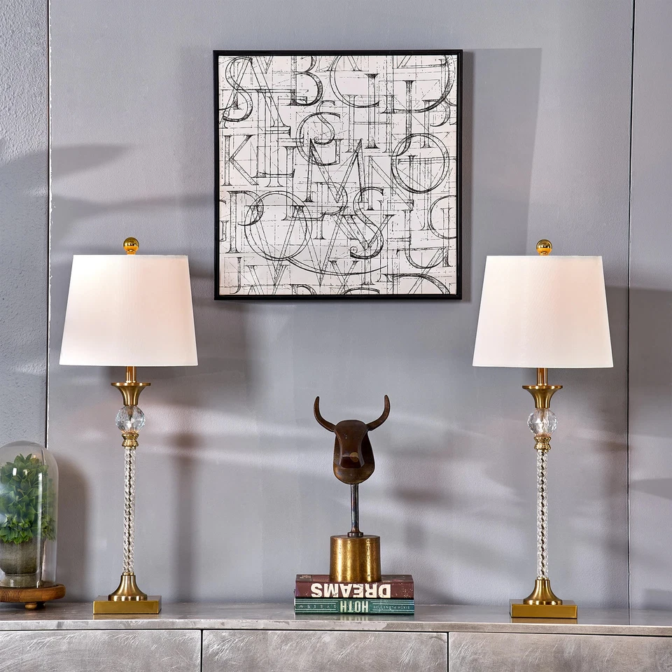 Lâmpada buffet Maxax 29,5"" metal dourado/claro - Imagem 3 de 4