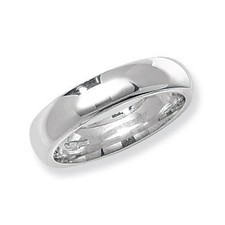 Sterling Silver Wedding Band Ring 5mm Wide Traditional Court 925 Hallmark