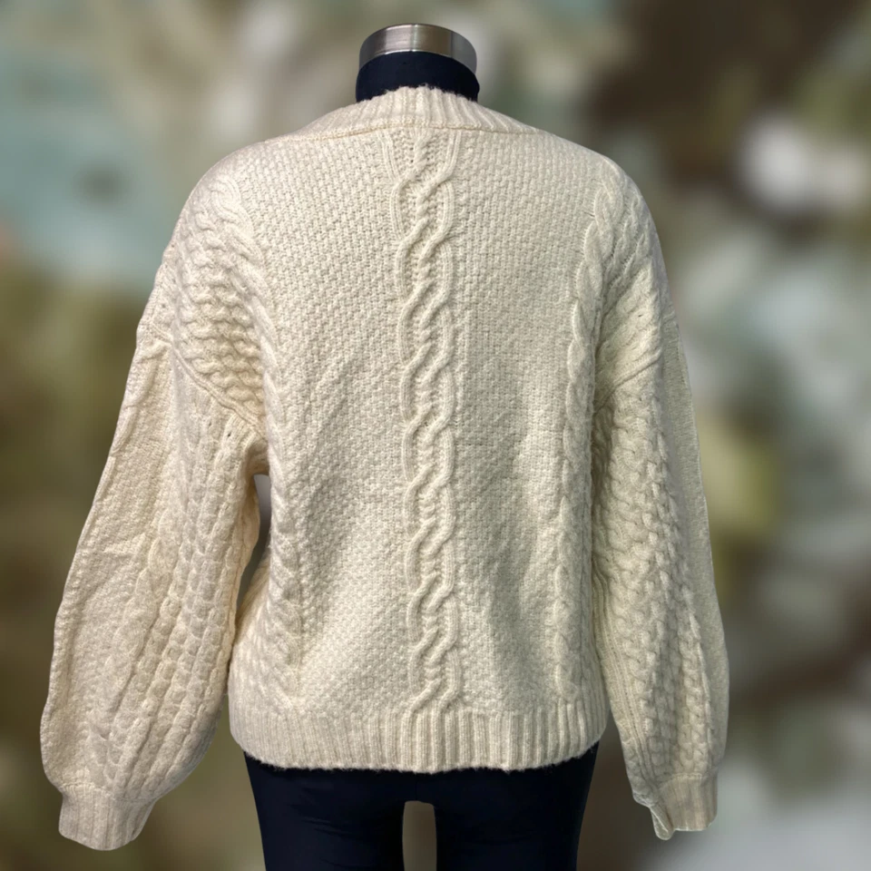 Suéter floral bordado vintage para mujer Cottagecore vainilla francesa talla L Foto 2 de 4