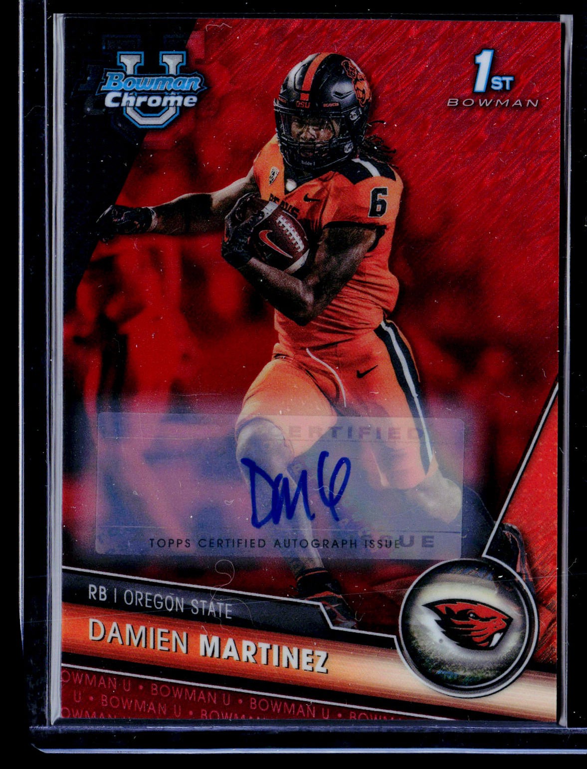2023 Bowman U Chrome #193 Damien Martinez Autographs Red Shimmer /5