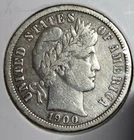 1900 S Barber Dime - Choice XF - 90% Silver 10C