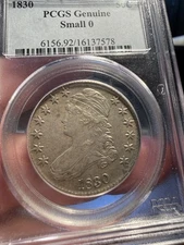 1830 Capped Bust Half Dollar Small O PCGS Genuine "judge Urself" AU Det Imo