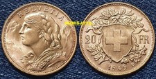 SVIZZERA anno 1949 B. 20 franchi oro. Peso 6,45 gr. CONFOEDERATIO HELVETIA. B...