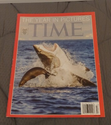 Time Magazine Great White Shark Breach The Year In Pictures 2013 Newsstand Nice