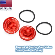 CNC Tappet Adjuster Cap Valve Cover Hole w/O-ring For HONDA Fourtrax 520 500 420