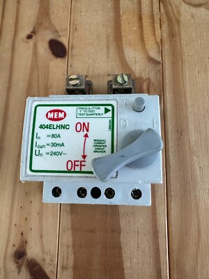 MEM 80 AMP 30mA DOPPELPOL RCCB RCD 404ELHNC