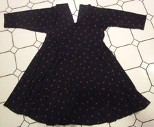 Torrid Fit & Flare Skater Dress Woman Black Plus Size 4 Red Lips Pattern V Neck