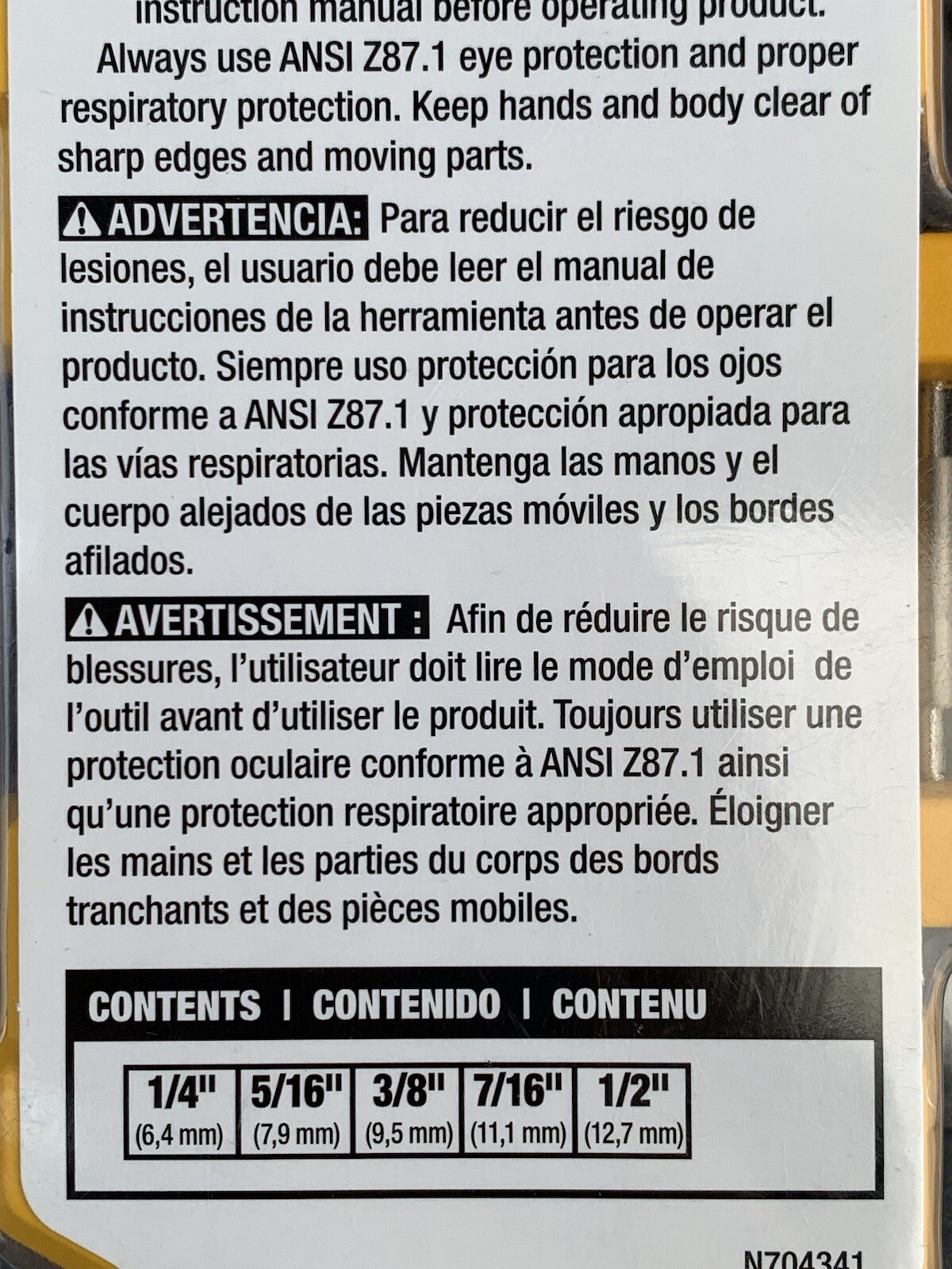 DeWALT 5PIECE DETACHABLE NUT DRIVER SET IMPACT READY IN CASE