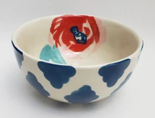 Baum Medallion Floral Soup Cereal Bowl 3" H x 6" D Multi-Color