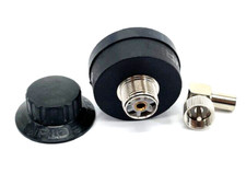 PL-Einbaufuß inklusive DV-Winkelstecker und PL-Wetterkappe