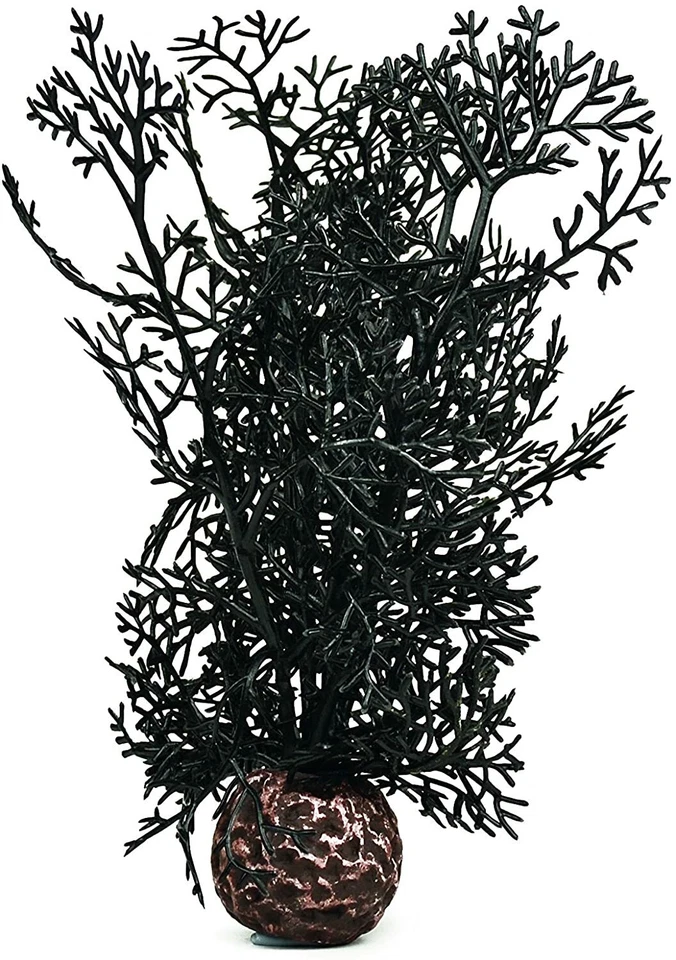 Oase Biorb Plant small Sea Fan BLACK Weighted plastic aquarium decor Bio Orb NEW