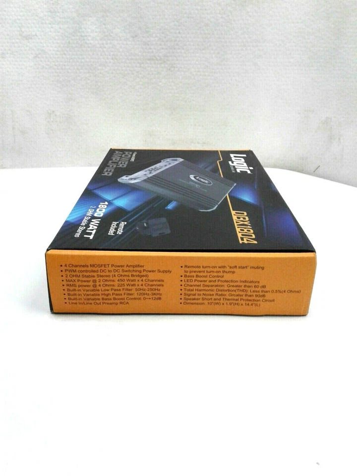 LOGIC DBX1804 1800 WATTS PEAK POWER 4 CHANNEL MOSFET POWER CAR AMPLIFIER - Image 3 of 4