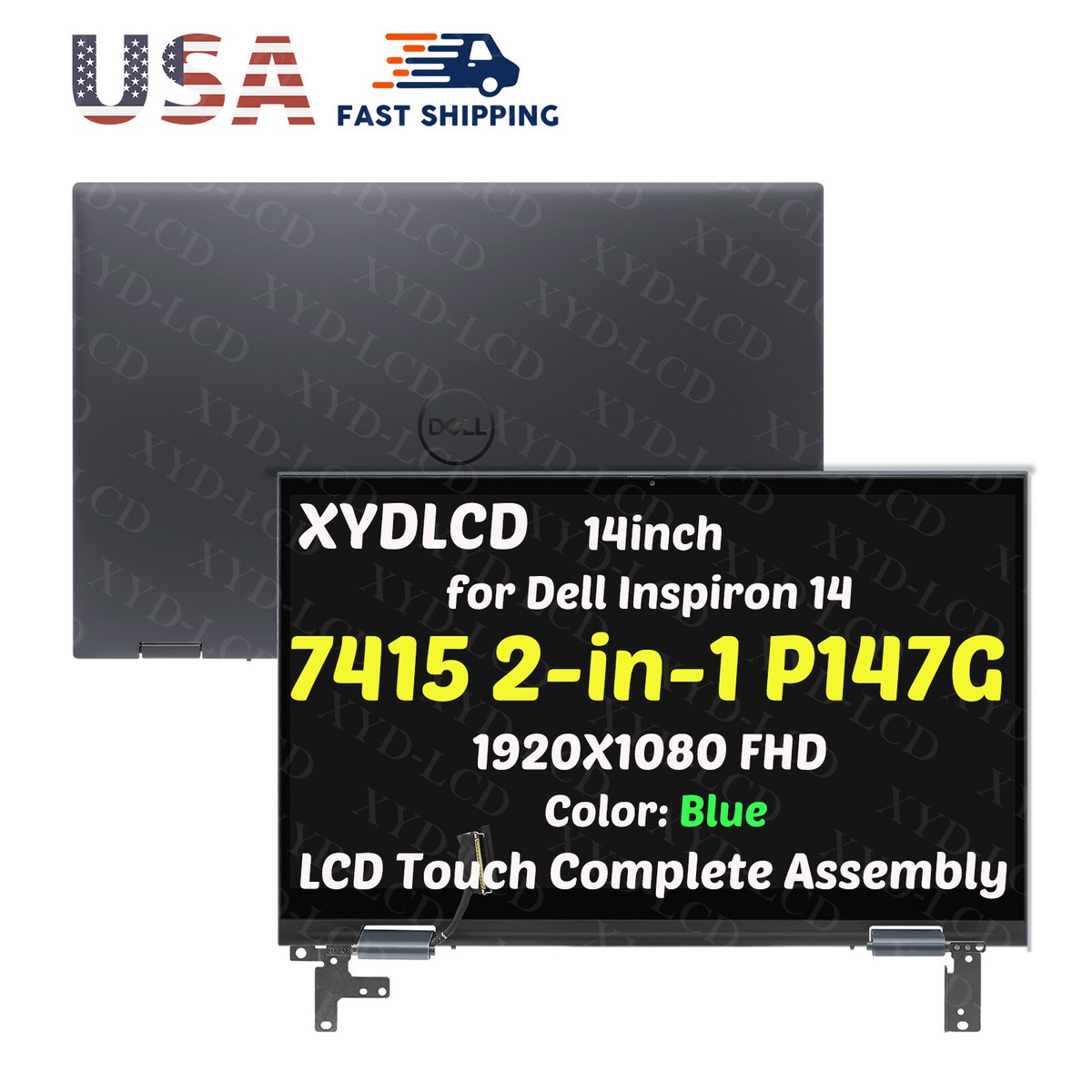 14in for Dell Inspiron 14 7415 2-in-1 P147G LCD Touch Screen 14in for Dell Inspiron 14 7415 2-in-1 P147G LCD Touch Screen