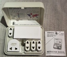Nowy zestaw podwójnych konwerterów / adapterów Franzus Worldwide Travel FR-1650E - biały